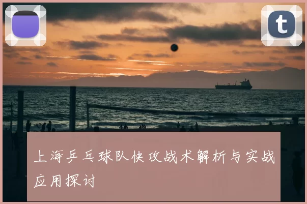 上海乒乓球队快攻战术解析与实战应用探讨